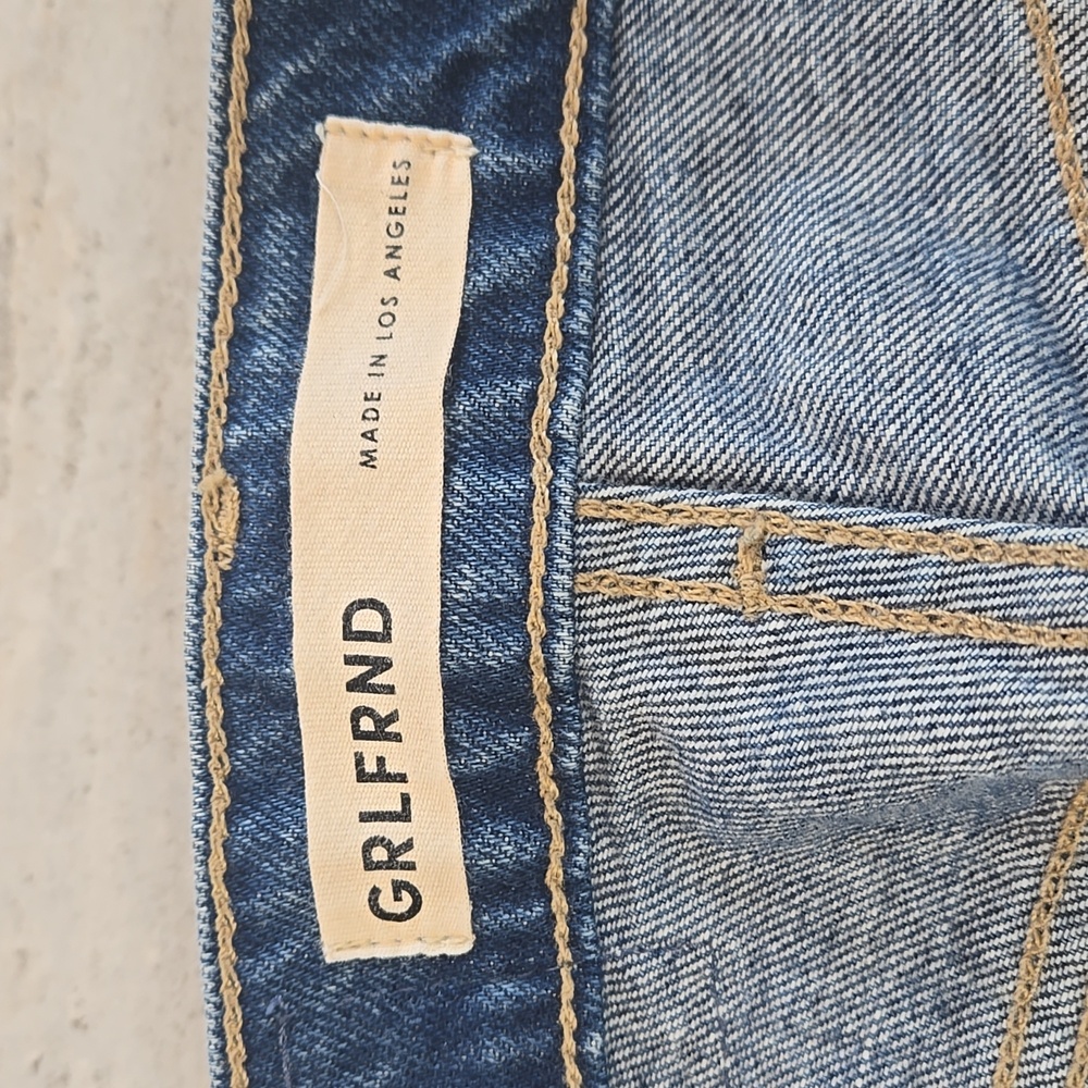 GRLFRND The Cassidy Straight Leg Blue Jeans Size 25 - Picture 6 of 16